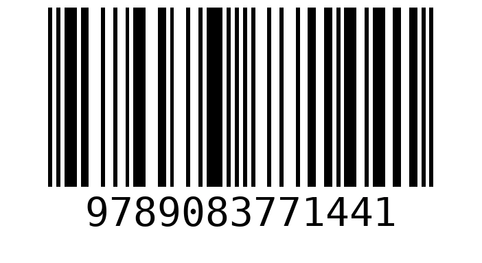 Barcode EAN-13 van AI Search in de Zorg 2027, ISBN 978-90-837714-4-1, om te laten scannen in de Bruna-winkel